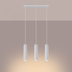 SL.1537 Lampa wisząca KARBON 3L biały SOLLUX