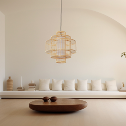 LP-2026/1P  Lampa wisząca Stela rattanowa 1xE27  Light Prestige