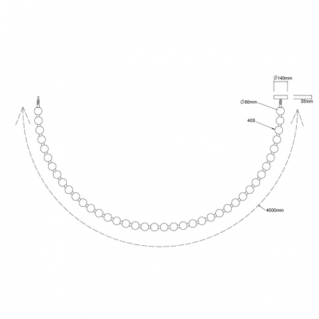 LP-002/4M CCT Lampa wisząca Dorado Rope 4 m złota LED CCT Light Prestige