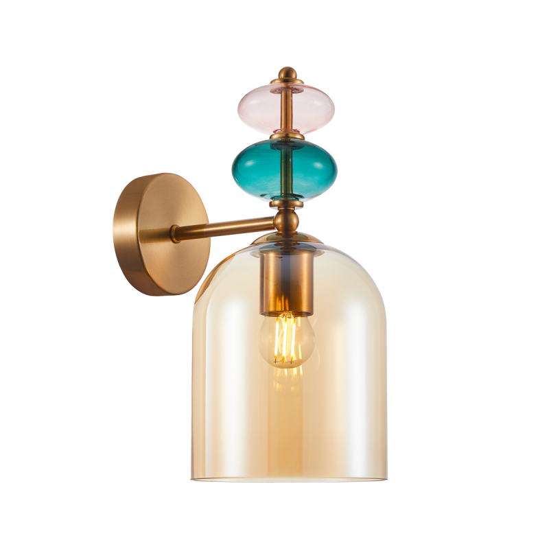 Busco WL-30263-1B-BRO-AMB KNKIET SZKLANY DEKORACYJNY ITALUX