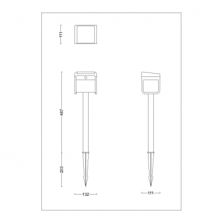 8720169362123 Ezra 1,8 W  UltraEfficient Solar Lampy o kształcie słupka i oświetlenie przy ścieżkach  PHILIPS