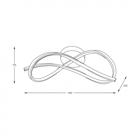 19602C-BK PAUL LAMPA SUFITOWA CZARNA/BLACK ZUMA LINE