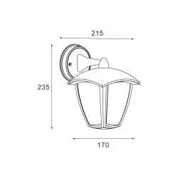 Kinkiet zewnętrzny LANTERN 17040-WD ZUMA LINE