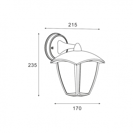 Kinkiet zewnętrzny LANTERN 17040-WD ZUMA LINE