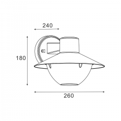 Kinkiet zewnętrzny ECLIPSE 19103B-WD ZUMA LINE
