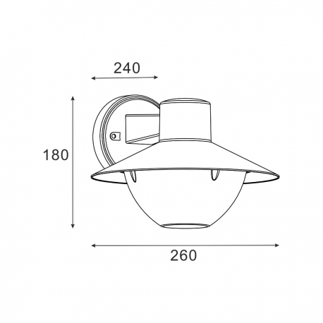 Kinkiet zewnętrzny ECLIPSE 19103B-WD ZUMA LINE