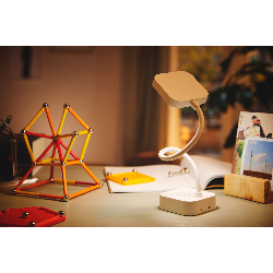 8719514443815 Lampka Biurkowa LED 5W 90lm 5000K USB Biała Rock Philips