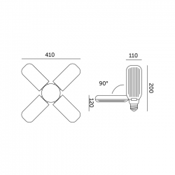 5902201382969 Żarówka do roślin LED PLANTY 40W E27 1200K Kobi Design GROW