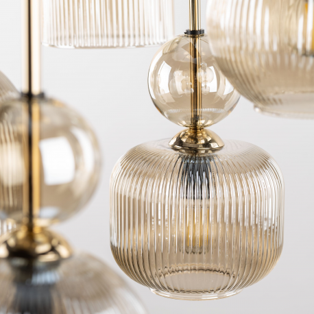 5906135110438 SOPHIA COGNAC LAMPA WISZACA 5XE14 TK LIGHTING