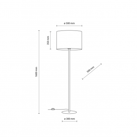 5906135160334 UMBERTO WHITE GOLD LAMPA PODŁOGOWA 1TK LIGHTING