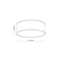 5906135101535 NICOLA ORANGE LAMPA SUFITOWA 380 TK LIGHTING