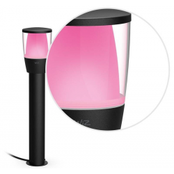 8720169071797 Lampa Ogrodowa Zewnętrzna LED SŁUPEK 50cm  2700-5000K RGB  Czarna Inteligentna SMART  WiZ