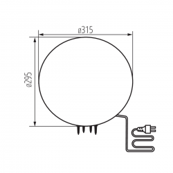 36590 Oprawa ogrodowa z wymiennym źródłem światła STONO 315 N KANLUX