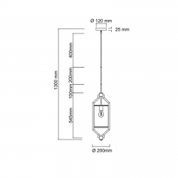 OR85877  Zundo Chocco 20 KLASYCZNA LAMPA WISZĄCA Open Design Highlights