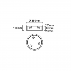 OR85778 Sandro PL Old Gold 35 LAMPA SUFITOWA PLAFON Open Design Highlights