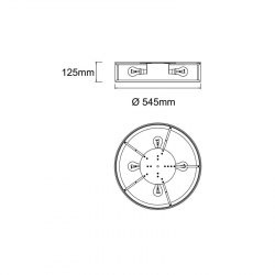 OR85976 Zalindro PL Old Gold 54  LAMPA SUFITOWA PLAFON Open Design Highlights