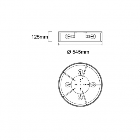 OR85976 Zalindro PL Old Gold 54  LAMPA SUFITOWA PLAFON Open Design Highlights
