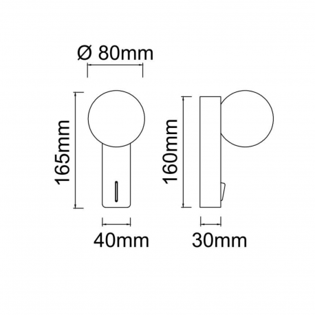 OR85532  Boletta Parette Old Gold IP44 KINKIET Open Design Highlights