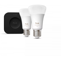 8721103107619 Zestaw startowy: 2 kolorowe inteligentne żarówki E27 + Bridge Pro HUE PHILIPS