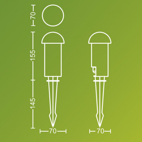 Lampa słupkowa/przyścieżkowa Edwina 1,5 W  8720169386990 PHILIPS GARDEN