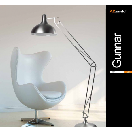 GUNNAR FL-12002 WHITE LAMPA PODŁOGOWA AZZARDO
