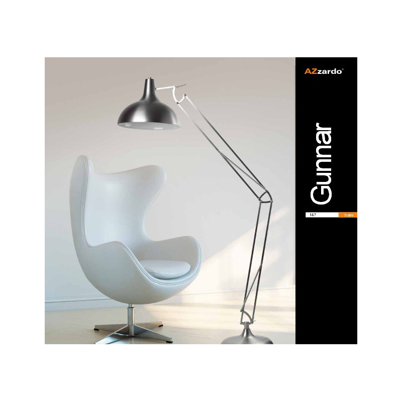 GUNNAR FL-12002 WHITE LAMPA PODŁOGOWA AZZARDO