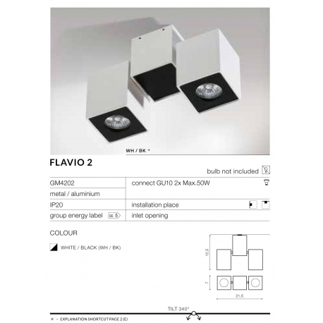 FLAVIO2 GM4202 LAMPA NATYNKOWA AZZARDO AZ0792