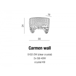 CARMEN KINKIET 5102-2W AZZARDO