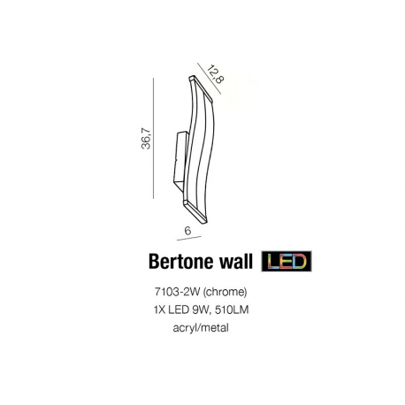 BERTONE KINKIET LED 7103-2W AZZARDO