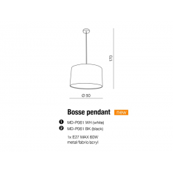 BOSSE LAMPA WISZĄCA MD-P061 BK (BLACK)