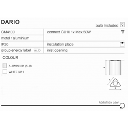 DARIO LAMPA NATYNKOWA GM4109 WHITE AZZARDO