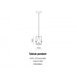 TOBRUK CONCRETE PENDANT P515 CO LAMPA WISZĄCA AZZARDO