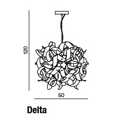 DELTA LAMPA WISZĄCA CHROM MD05010015-9C CH AZZARDO