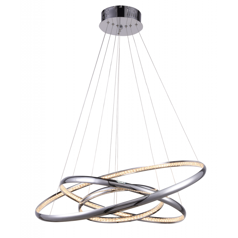 BRIGHTON 3 LAMPA WISZĄCA LED MP57043-3 CHROM AZZARDO