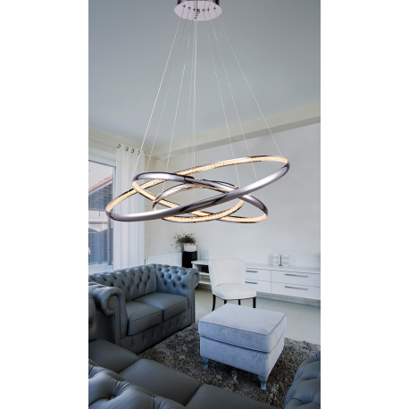 BRIGHTON 3 LAMPA WISZĄCA LED MP57043-3 CHROM AZZARDO