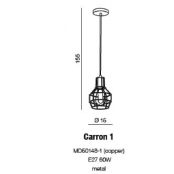 CARRON 1 LAMPA WISZĄCA MD50148-1 AZZARDO