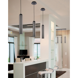 TUBO 1 LAMPA WISZĄCA FH31141-BJ-350-1BKCH CZARNY CHROM AZZARDO