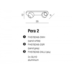 PERA 2 REFLEKTOR PODWÓJNY FH5782A9-2GR AZZARDO