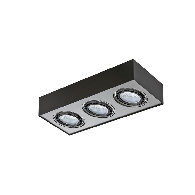PAULO 3 230V LAMPA NATYNKOWA GM4301-230 CZARNA/ALUMINIUM AZZARDO