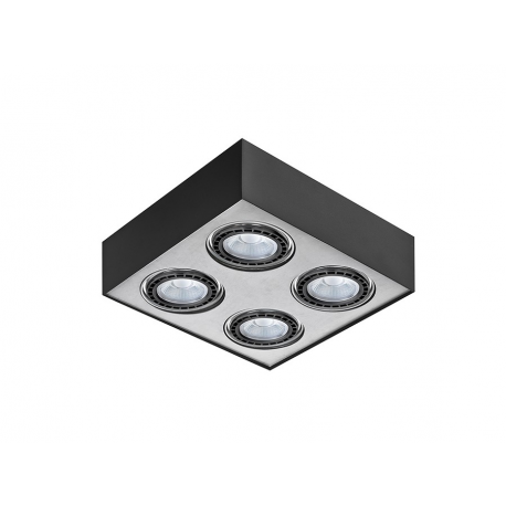 PAULO 4 230V LAMPA NATYNKOWA GM4400-230V CZARNY/ALUMINIUM AZZARDO