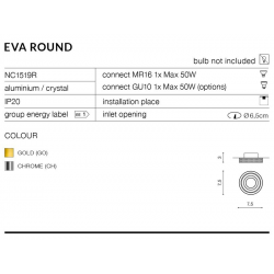 EVA ROUND OCZKO NC1519R-CH CHROM AZZARDO