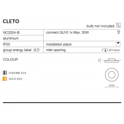 CLETO OCZKO WPUSZCZANE NC2004-CH CROM AZZARDO