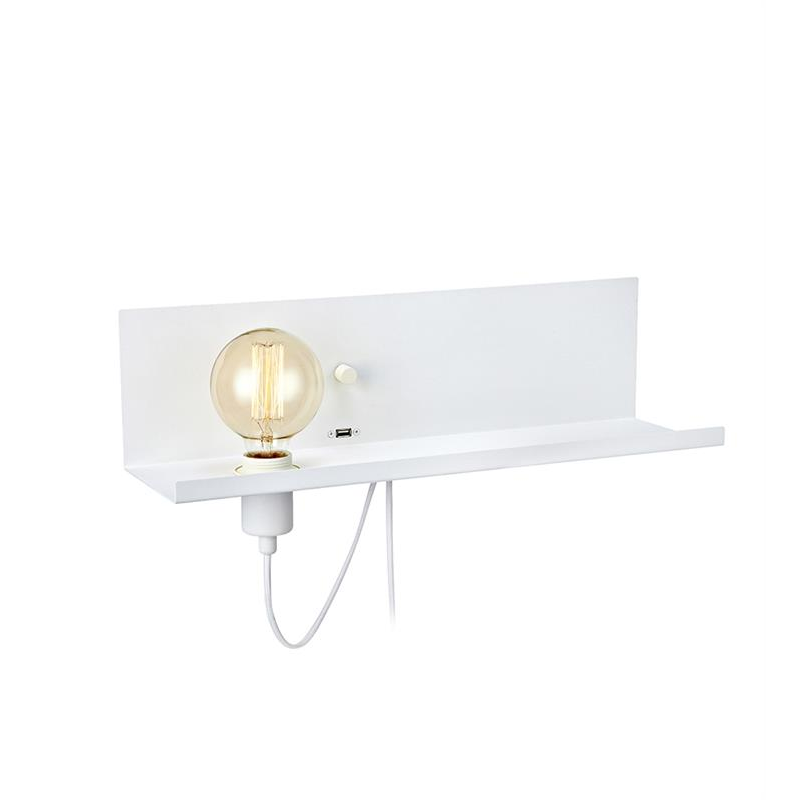 MULTI 106969 LAMPA KINKIET MARKSLOJD Z USB PÓŁKA