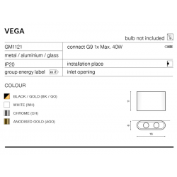 VEGA KINKIET GM1121 CHROM AZZARDO