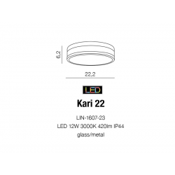KARI 22 LIN-1607-23 LAMPA SUFITOWA PLAFON AZZARDO AZ2065