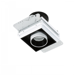 NOVUM TRIMLESS SINGLE 3000K - OPRAWA SUFITOWA WPUSZCZANA GL7119-1/12W 3000K WH+BL ITALUX