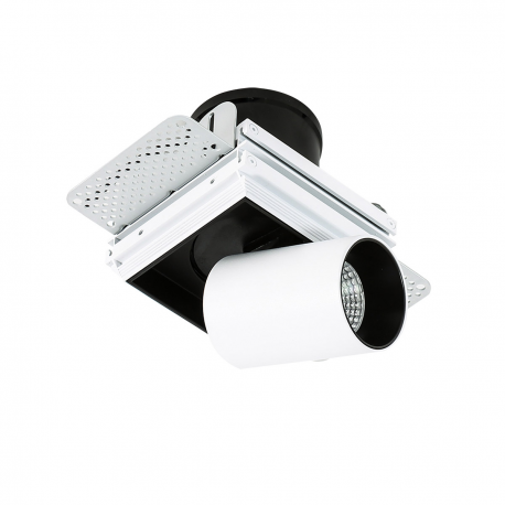 NOVUM TRIMLESS SINGLE 3000K - OPRAWA SUFITOWA WPUSZCZANA GL7119-1/12W 3000K WH+BL ITALUX