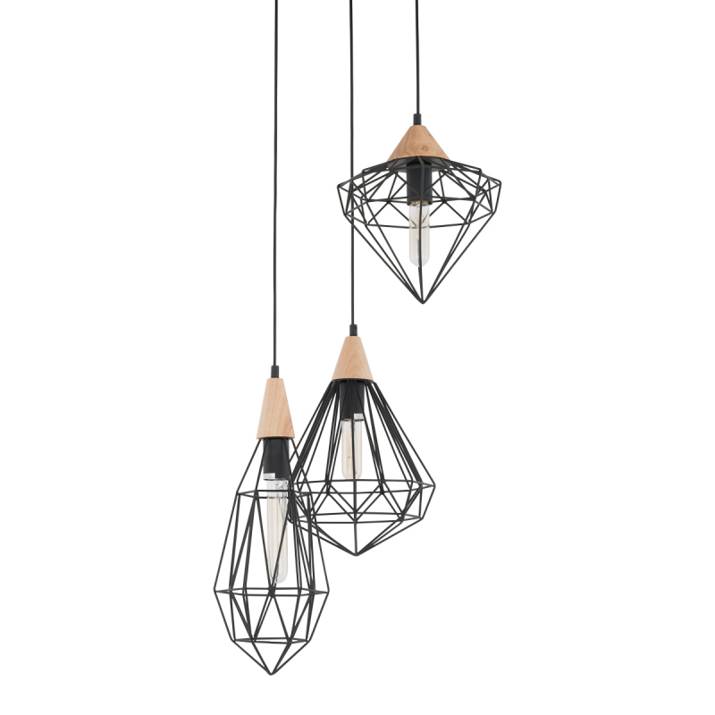 LAMPA WISZĄCA MAELLE MDM-2591/3 BK ITALUX