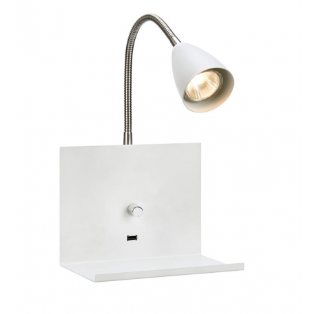 LOGI 107140 Kinkiet Biały USB MARKSLOJD