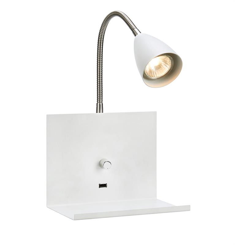 LOGI 107140 Kinkiet Biały USB MARKSLOJD